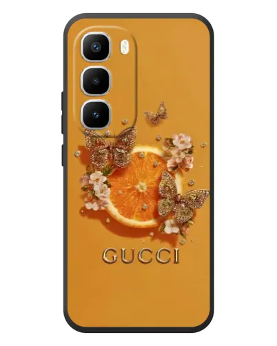 Чехол для Infinix Hot 60 Pro Plus с картинкой «Gucci — золотые бабочки» Чехол для Infinix Hot 60 Pro Plus с картинкой «Gucci — золотые бабочки»