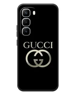 Чехол для Infinix Hot 60 Pro Plus с картинкой «Gucci — золото на черном»