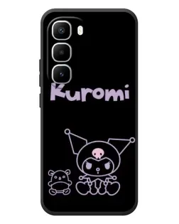 Чехол для Infinix Hot 60 Pro Plus с картинкой «Kuromi — черный минимализм»