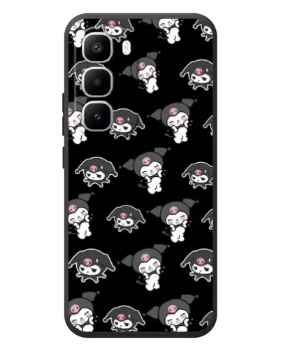 Чехол для Infinix Hot 60 Pro Plus с картинкой «Черный паттерн Kuromi» Чехол для Infinix Hot 60 Pro Plus с картинкой «Черный паттерн Kuromi»