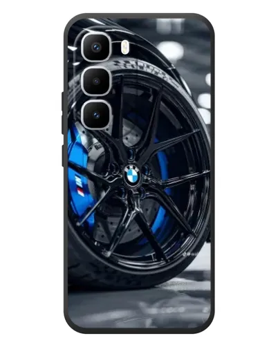 Чехол для Infinix Hot 60 Pro Plus с картинкой «Колесо BMW вблизи»