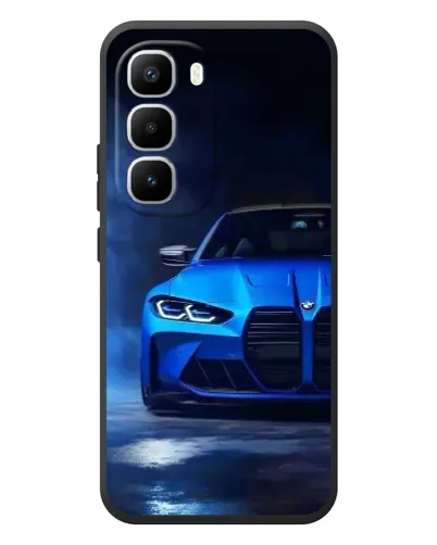 Чехол для Infinix Hot 60 Pro Plus с картинкой «Голубая BMW M4»