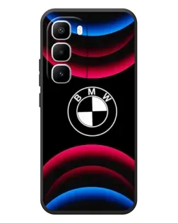 Чехол для Infinix Hot 60 Pro Plus с картинкой «Логотип BMW и неоновые дуги»