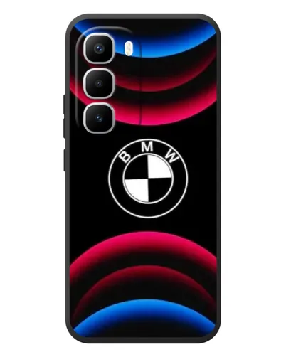 Чехол для Infinix Hot 60 Pro Plus с картинкой «Логотип BMW и неоновые дуги»