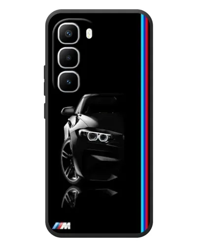 Чехол для Infinix Hot 60 Pro Plus с картинкой «Силуэт BMW в темноте»