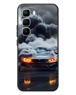 Чехол для Infinix Hot 60 Pro Plus с картинкой «BMW в дыму»