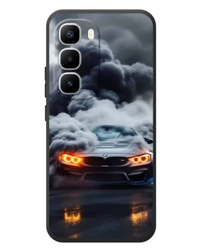 Чехол для Infinix Hot 60 Pro Plus с картинкой «BMW в дыму»