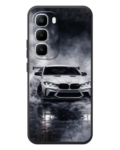 Чехол для Infinix Hot 60 Pro Plus с картинкой «BMW сквозь туман»