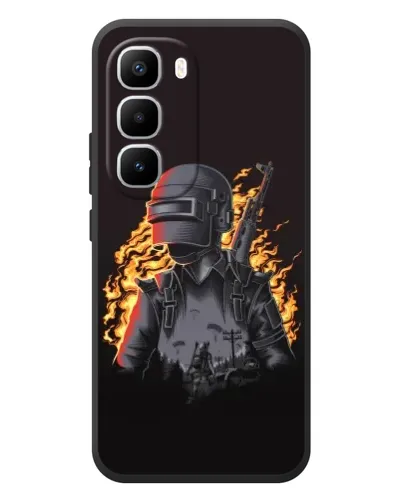 Чехол для Infinix Hot 60 Pro Plus с картинкой «PUBG — огненный силуэт» Чехол для Infinix Hot 60 Pro Plus с картинкой «PUBG — огненный силуэт»