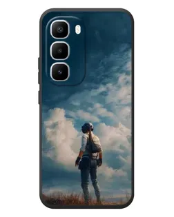 Чехол для Infinix Hot 60 Pro Plus с картинкой «Герой PUBG на скале»