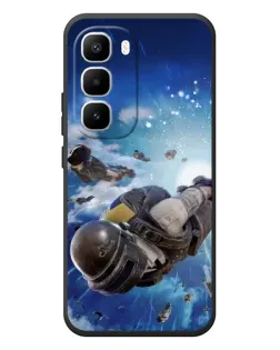 Чехол для Infinix Hot 60 Pro Plus с картинкой «Десант PUBG — прыжок»