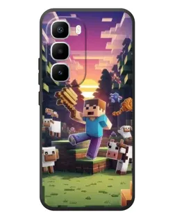 Чехол для Infinix Hot 60 Pro Plus с картинкой «Стив на ферме»