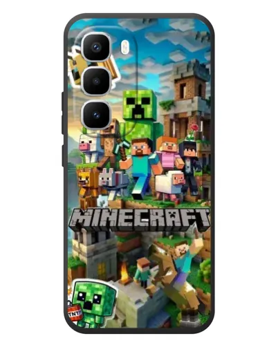 Чехол для Infinix Hot 60 Pro Plus с картинкой «Замок Minecraft»