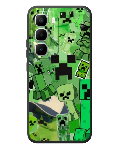 Чехол для Infinix Hot 60 Pro Plus с картинкой «Криперы Minecraft»