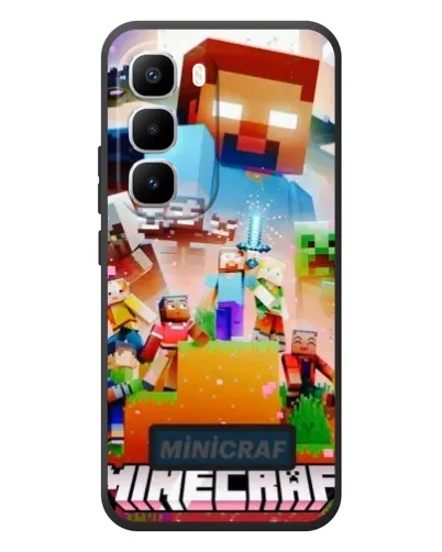 Чехол для Infinix Hot 60 Pro Plus с картинкой «Minecraft герои игры»