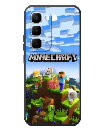 Чехол для Infinix Hot 60 Pro Plus с картинкой «Minecraft классический мир»