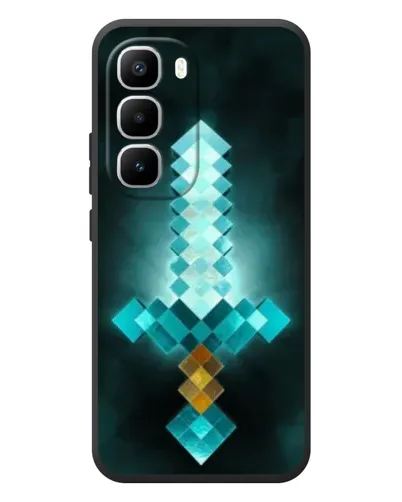 Чехол для Infinix Hot 60 Pro Plus с картинкой «Алмазный меч неон»