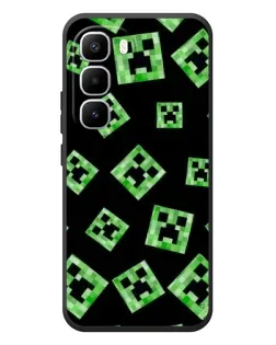 Чехол для Infinix Hot 60 Pro Plus с картинкой «Паттерн с криперами» Чехол для Infinix Hot 60 Pro Plus с картинкой «Паттерн с криперами»