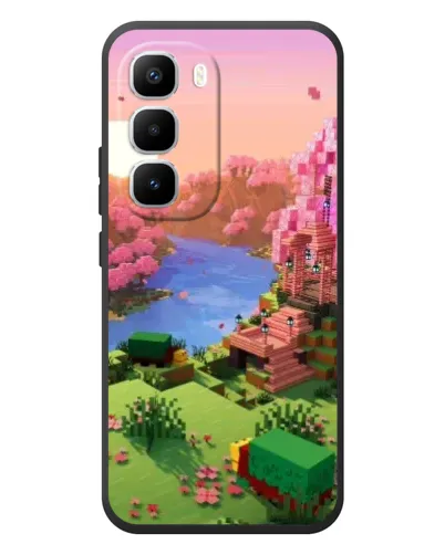 Чехол для Infinix Hot 60 Pro Plus с картинкой «Розовое дерево Minecraft»