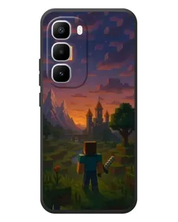 Чехол для Infinix Hot 60 Pro Plus с картинкой «Стив у башни» Чехол для Infinix Hot 60 Pro Plus с картинкой «Стив у башни»