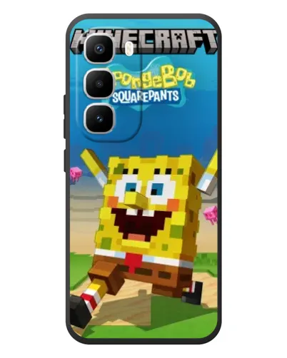 Чехол для Infinix Hot 60 Pro Plus с картинкой «Губка Боб Minecraft» Чехол для Infinix Hot 60 Pro Plus с картинкой «Губка Боб Minecraft»