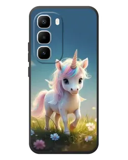 Чехол для Infinix Hot 60 Pro Plus с картинкой «Единорог на поляне»