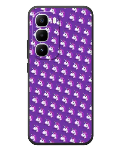 Чехол для Infinix Hot 60 Pro Plus с картинкой «Единороги на фиолетовом»