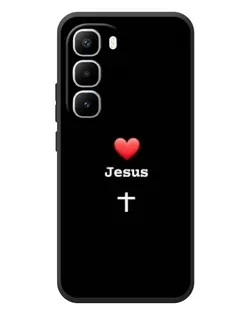 Чехол для Infinix Hot 60 Pro Plus с картинкой «Сердце - Jesus»