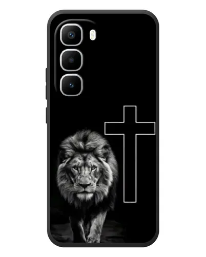 Чехол для Infinix Hot 60 Pro Plus с картинкой «Лев и Крест» Чехол для Infinix Hot 60 Pro Plus с картинкой «Лев и Крест»