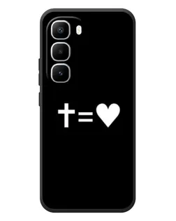 Чехол для Infinix Hot 60 Pro Plus с картинкой «Крест и Сердце»