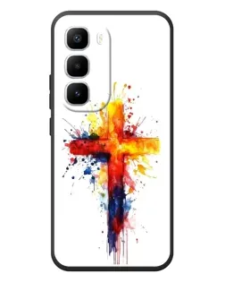 Чехол для Infinix Hot 60 Pro Plus с картинкой «Акварельный крест»