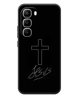 Чехол для Infinix Hot 60 Pro Plus с картинкой «Графический крест Jesus»