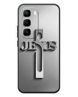 Чехол для Infinix Hot 60 Pro Plus с картинкой «Металлический крест Jesus»