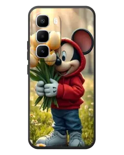 Чехол для Infinix Hot 60 Pro Plus с картинкой «Микки с тюльпанами»