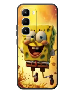 Чохол для Infinix Hot 60 Pro Plus з картинкою «Губка Боб стрибає»
