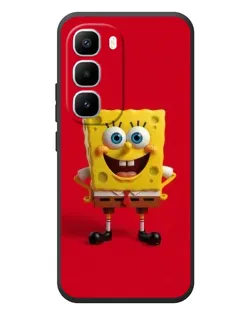Чохол для Infinix Hot 60 Pro Plus з картинкою «Спанч Боб на червоному»