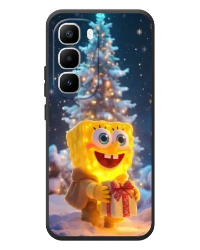 Чохол для Infinix Hot 60 Pro Plus з картинкою «Різдвяний Спанч Боб» Чохол для Infinix Hot 60 Pro Plus з картинкою «Різдвяний Спанч Боб»