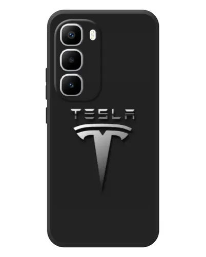 Чехол для Infinix Hot 60 Pro Plus с картинкой «Стальной логотип Tesla» Чехол для Infinix Hot 60 Pro Plus с картинкой «Стальной логотип Tesla»