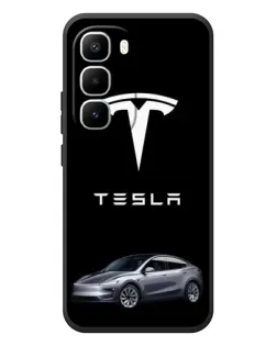Чехол для Infinix Hot 60 Pro Plus с картинкой «Tesla Model Y»