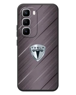 Чехол для Infinix Hot 60 Pro Plus с картинкой «Металлическая текстура Tesla»
