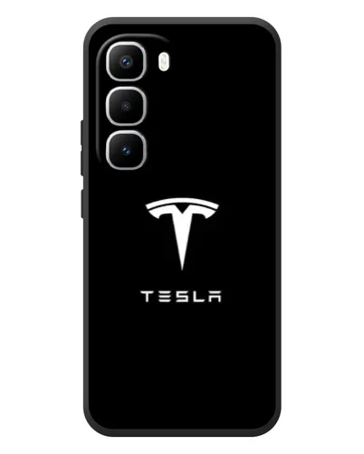 Чехол для Infinix Hot 60 Pro Plus с картинкой «Tesla White Logo» Чехол для Infinix Hot 60 Pro Plus с картинкой «Tesla White Logo»