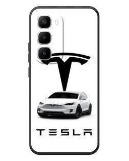 Чехол для Infinix Hot 60 Pro Plus с картинкой «Tesla White Style»