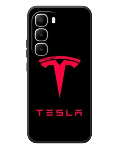 Чехол для Infinix Hot 60 Pro Plus с картинкой «Tesla Red Logo» Чехол для Infinix Hot 60 Pro Plus с картинкой «Tesla Red Logo»