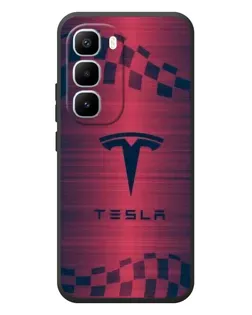 Чехол для Infinix Hot 60 Pro Plus с картинкой «Тесла красный карбон»