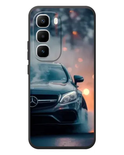Чехол для Infinix Hot 60 Pro Plus с картинкой «Mercedes — ночной город»