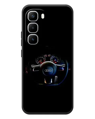 Чехол для Infinix Hot 60 Pro Plus с картинкой «Салон Audi — руль»