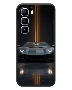 Чехол для Infinix Hot 60 Pro Plus с картинкой «Lamborghini золотые линии»