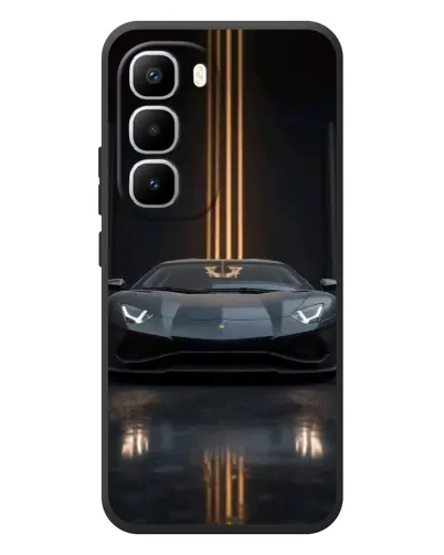 Чехол для Infinix Hot 60 Pro Plus с картинкой «Lamborghini золотые линии»