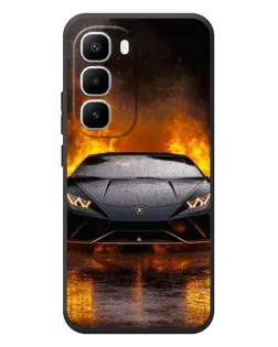 Чехол для Infinix Hot 60 Pro Plus с картинкой «Lamborghini в огне»