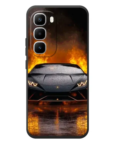 Чехол для Infinix Hot 60 Pro Plus с картинкой «Lamborghini в огне»